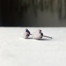 Load image into Gallery viewer, Clear Quartz Druzy Earrings #3 - Ready to Ship