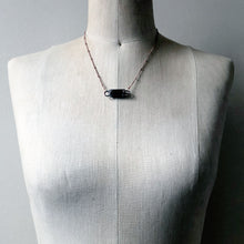 Load image into Gallery viewer, Black Tourmaline Bar Necklace #1