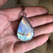 Load image into Gallery viewer, Rainbow Moonstone Teardrop Necklace Round #1 - Ready to Ship