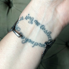 Load image into Gallery viewer, Electroformed Feather Cuff with Pink Amethyst Cluster