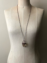 Load image into Gallery viewer, Polished Natural Citrine Point Necklace on Sterling Silver & Labradorite Rosary Chain - Ready to Ship (5/17 Update)