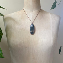 Load image into Gallery viewer, Moss Agate Oval Necklace #2- Ready to Ship