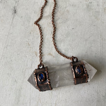 Load image into Gallery viewer, Double Terminated Clear Quartz & Blue Labradorite Necklace
