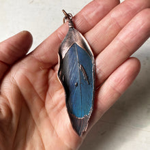 Load image into Gallery viewer, Electroformed Macaw Feather Necklace - Ready to Ship