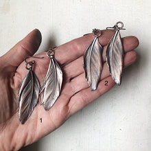 Load image into Gallery viewer, Electroformed Feather Earrings (Large) - Ready to Ship