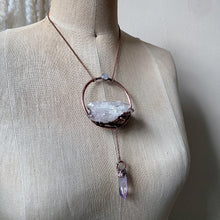 Load image into Gallery viewer, Clear Quartz Cluster with Vera Cruz Amethyst Statement Necklace - Ready to Ship