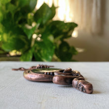 Load image into Gallery viewer, Hypersthene, Clear Quartz Druzy & Sculpted Snake Black Moon Lilith Necklace - Ready to Ship