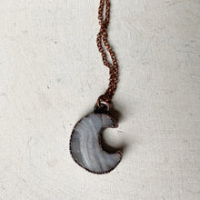 Load image into Gallery viewer, Desert Druzy Crescent Moon Necklace #2 - Ready to Ship