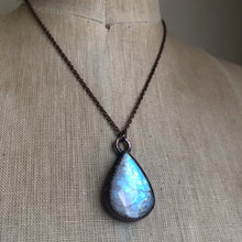 Load image into Gallery viewer, Rainbow Moonstone Teardrop Necklace Round #2 - Ready to Ship