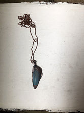 Load image into Gallery viewer, Electroformed Macaw Feather Necklace #1 - Ready to Ship