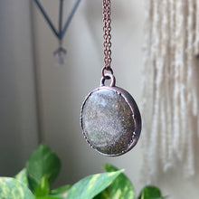 Load image into Gallery viewer, Black Sunstone Full Moon Necklace #2 - Ready to Ship