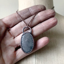 Load image into Gallery viewer, Silver Obsidian Necklace #2