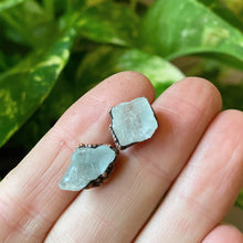 Load image into Gallery viewer, Raw Aquamarine Stud Earrings - Made to Order