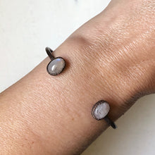 Load image into Gallery viewer, Rainbow Moonstone Cuff Bracelet #1 (Flower Moon Collection)
