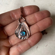 Load image into Gallery viewer, Electroformed Butterfly Wing & Rainbow Moonstone Necklace #2 - Ready to Ship