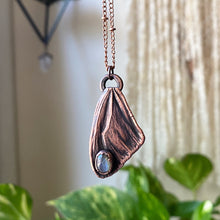 Load image into Gallery viewer, Electroformed Butterfly Wing & Labradorite Necklace #1- Ready to Ship