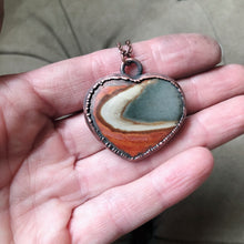 Load image into Gallery viewer, Polychrome Jasper Heart Necklace #4