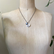 Load image into Gallery viewer, Live By the Moon Sterling Silver Necklace with Rainbow Moonstone - Ready to Ship