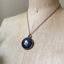 Load image into Gallery viewer, Black Sunstone Moon Necklace #1 - Ready to Ship