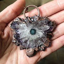 Load image into Gallery viewer, Amethyst Stalactite Slice Necklace - Snow Moon Collection