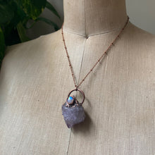Load image into Gallery viewer, Amethyst Spirit Quartz with Rainbow Moonstone Necklace #1 - Ready to Ship