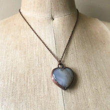 Load image into Gallery viewer, Botswana Agate Heart Necklace #1