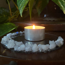 Load image into Gallery viewer, Clear Quartz Druzy & Opal Scrying Mirror - Ready to Ship