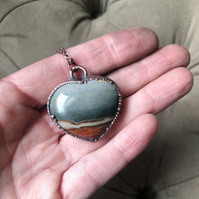 Load image into Gallery viewer, Polychrome Jasper Heart Necklace #1