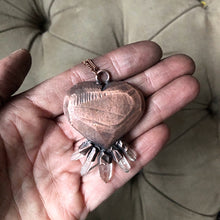 Load image into Gallery viewer, Dark Amethyst Druzy & Clear Quartz Point Necklace #2 - Ready to Ship