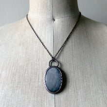 Load image into Gallery viewer, Silver Obsidian Necklace #1