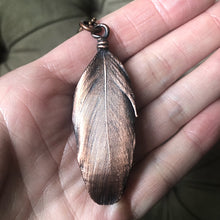 Load image into Gallery viewer, Electroformed Yellow Macaw Feather Necklace - Ready to Ship