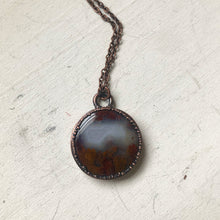 Load image into Gallery viewer, Moss Agate Full Moon Necklace #4 - Ready to Ship