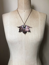 Load image into Gallery viewer, Electroformed Maple Leaf with Labradorite Necklace (Large) #2 - Ready to Ship