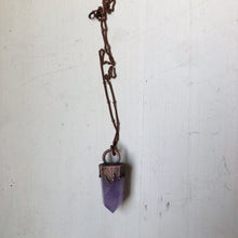 Load image into Gallery viewer, Amethyst Polished Point Candelabra Necklace - Tell Tale Heart Collection