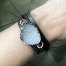 Load image into Gallery viewer, White Druzy Wrap Bracelet/Choker #1 - Ready to Ship