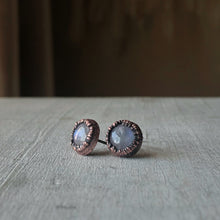 Load image into Gallery viewer, Rainbow Moonstone Stud Earrings #2 - Ready to Ship