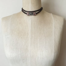 Load image into Gallery viewer, Double Terminated Clear Quartz Point and Leather Wrap Bracelet/Choker (5/17 Update)