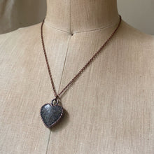 Load image into Gallery viewer, Black Sunstone Heart Necklace #2 - Ready to Ship