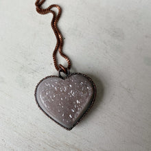 Load image into Gallery viewer, Agate Druzy “Broken Open” Heart Necklace - Ready to Ship