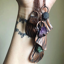 Load image into Gallery viewer, Butterfly Wing & Raw Mineral Necklace