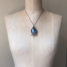 Load image into Gallery viewer, Blue Labradorite Teardrop & Five Crystal Necklace - Ready to Ship