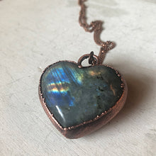Load image into Gallery viewer, Labradorite Heart Necklace #1 - Ready to Ship