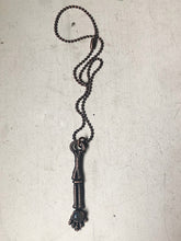 Load image into Gallery viewer, Electroformed Skeleton Arm & Labradorite Necklace #1- Ready to Ship
