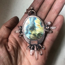 Load image into Gallery viewer, Large Labradorite & Crystal Statement Necklace - Ready to Ship