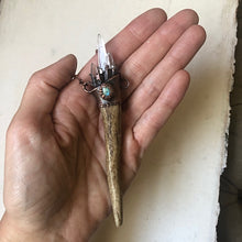 Load image into Gallery viewer, Labradorite & Naturally Shed Deer Antler Tip Necklace #2