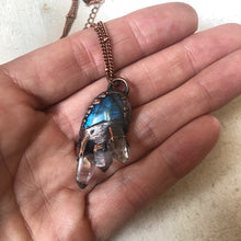 Load image into Gallery viewer, Labradorite & Clear Quartz "Soul Mate" Necklace Set - Ready to Ship