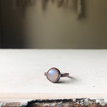 Load image into Gallery viewer, Rainbow Moonstone Ring - Round #5 (Size 7) - Ready to Ship