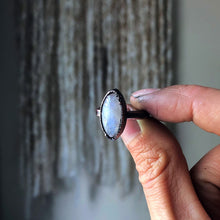 Load image into Gallery viewer, Rainbow Moonstone Ring - Marquise #1 (Size 7) - Ready to Ship