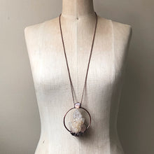 Load image into Gallery viewer, Candle Quartz & Raw Sunstone Statement Necklace - Summer Solstice Collection 2019