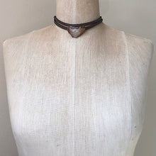 Load image into Gallery viewer, Raw Citrine & Leather Wrap Bracelet/Choker - Summer Solstice Collection 2019